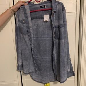New soft denim button up